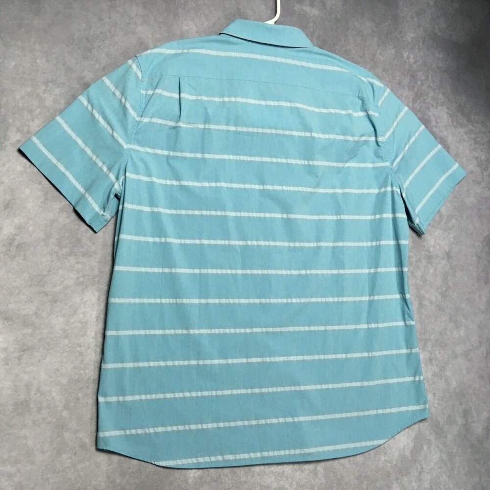 Southern Tide Mens Shirt size XL Button Up Short Sleeve‎ Blue Striped Stretch - Picture 2 of 15